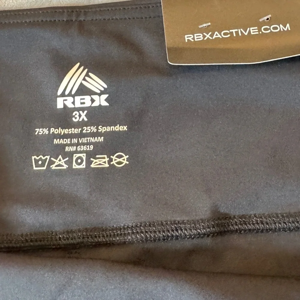 RBX Womens Compression Bike Shorts 3X Black Side Pockets Athleisure Utility